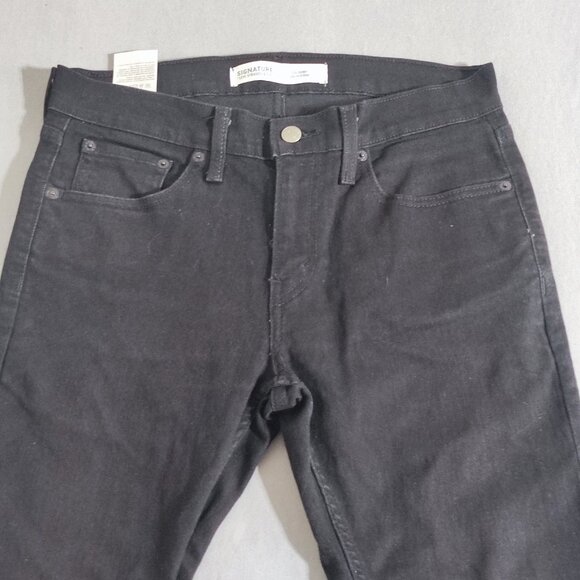 Signature by Levi Strauss jeans men's size W30/L32 Black colour Slim S26 Skinny - Picture 2 of 14